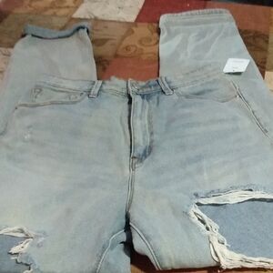NWT Womens Urban Outfitters 28" Light Blue Distressed Jeans